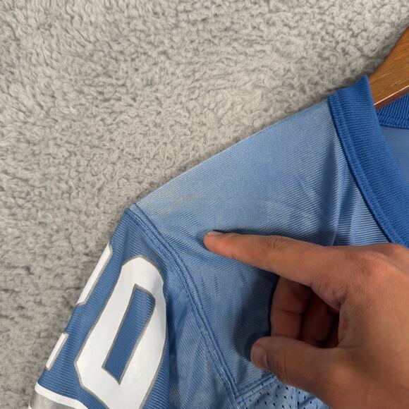 Barry Sanders Detroit Lions Blue Jersey Starter Youth Small 8 Vintage NFL - Picture 4 of 8